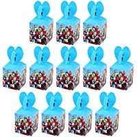 Los mejores  - Qemsele Cajas De Fiesta Bolsas de cumpleaños- 12Pcs Regalo Cajas- Cajas de Caramelo Tema reutilizable Bolsas de Fiesta…